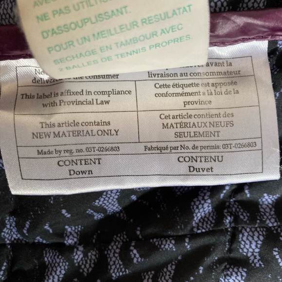 Women’s Obermeyer down jacket, sz small, Purple w/ beautiful lace design lining - Picture 5 of 12